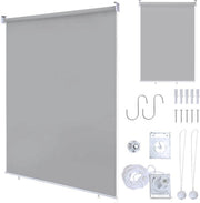 Tendal di Oscuramento 140x240cm - Grigio chiaro - Impermeabile e Protezione UV 80% - 2 Pezzi