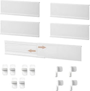 Verstelbare ladeverdelers 5-deligi per polimeri per lade per uso in cucina, ufficio, ladekast, organizzatore 18-34,8 cm