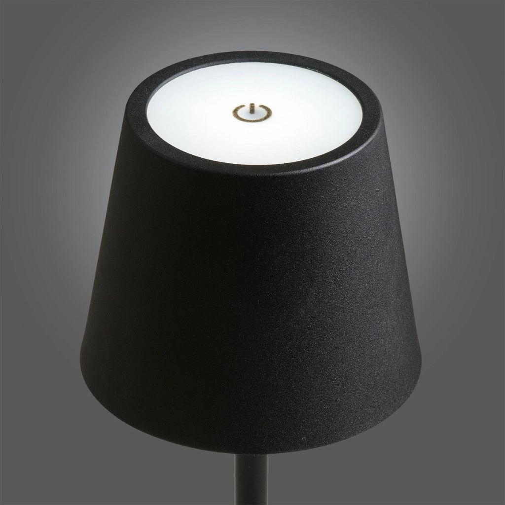 Lampada da Tavolo Bradford, Nero, Metallo, 10x10x37 cm