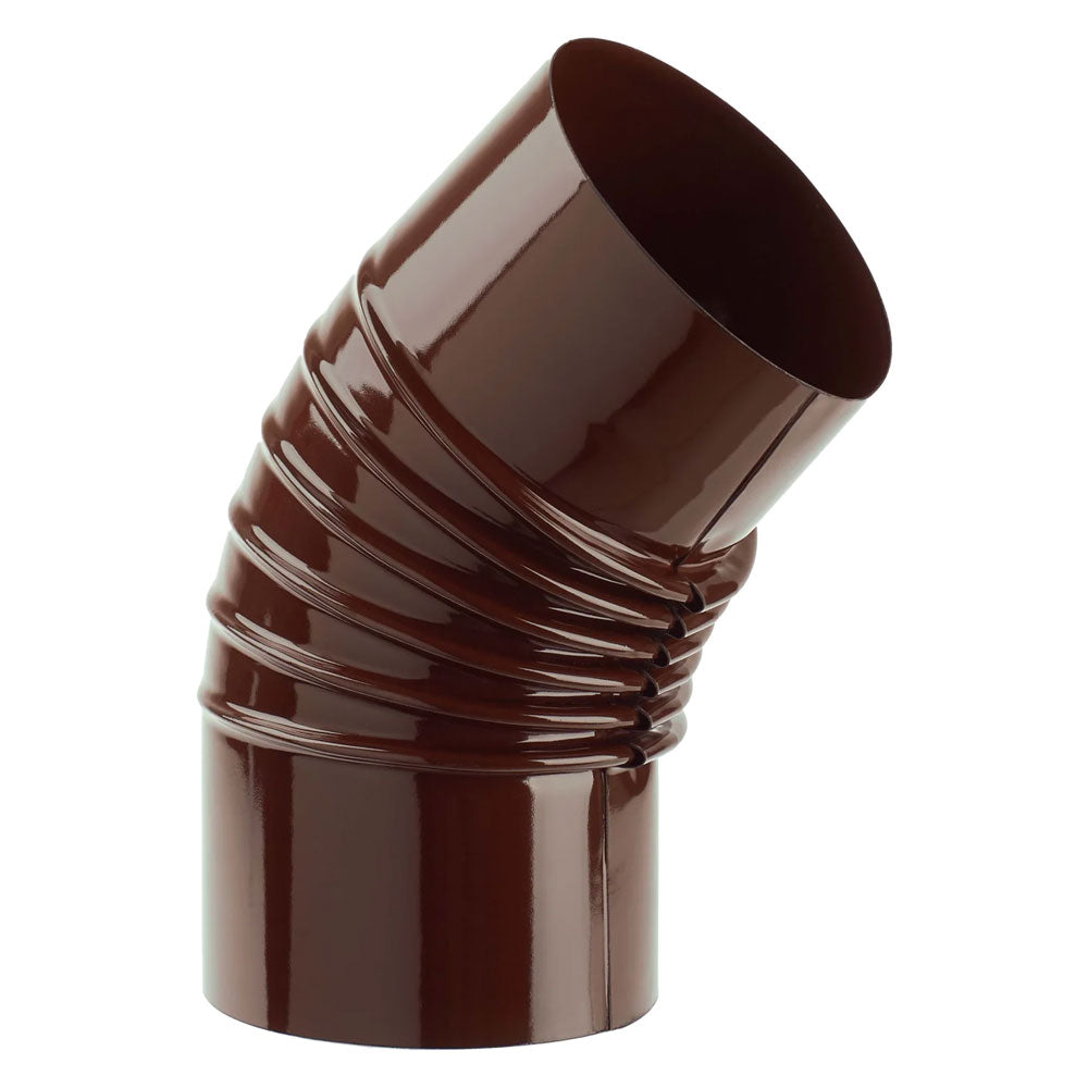 GOMITO SMALTATO PER STUFE ÃE¸ 15 - 45Â° colore marrone  - EUROPROFIL