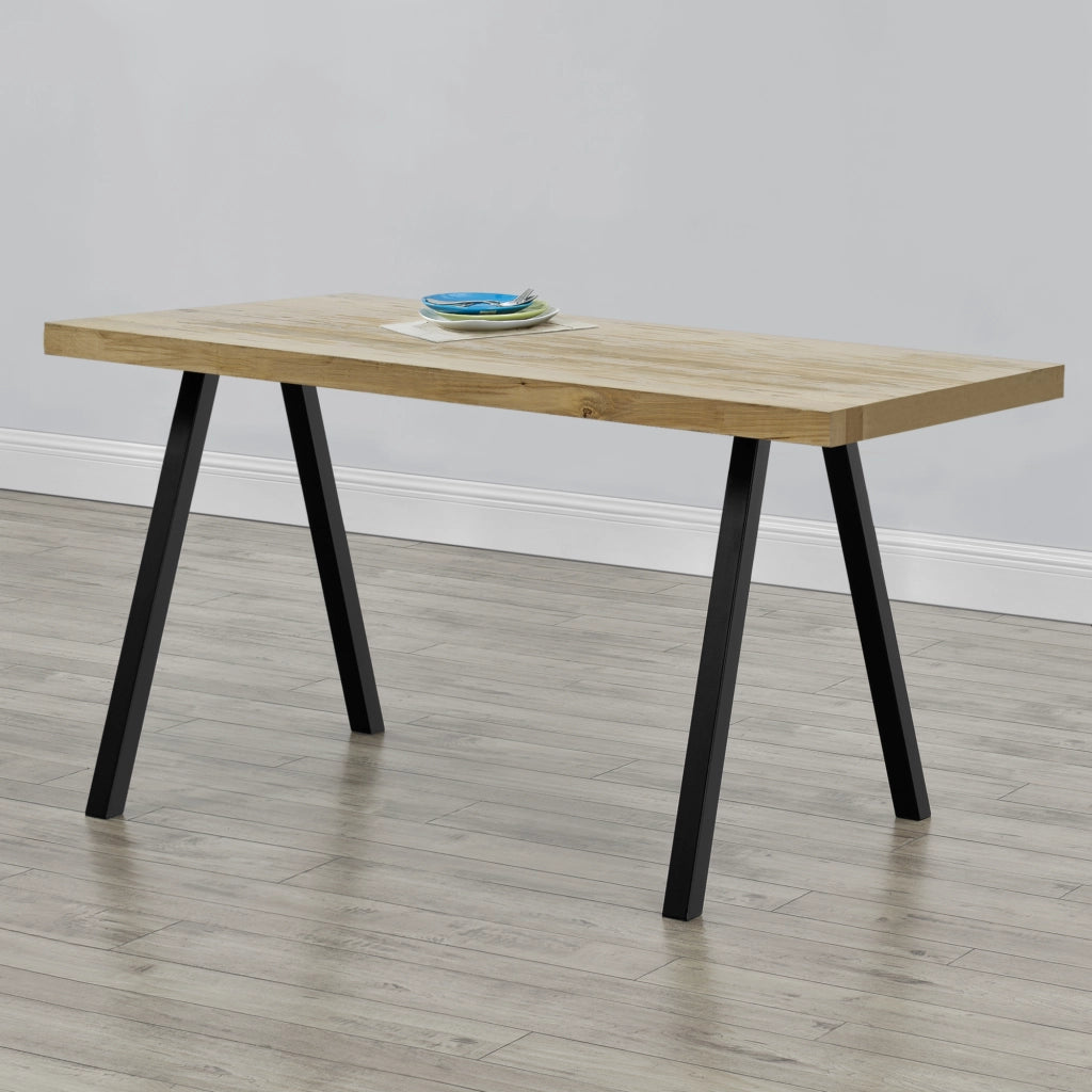 Set di 2 Gambe in Acciaio per Mobili Fai da Te - Altezza 72 cm - incl. Feltrini - Nero [en.casa]