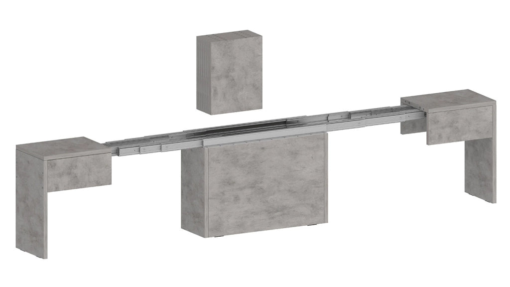 Set 2 Panche Allungabili 66/290x25x45 cm Pratika Singola A e B Bronx
