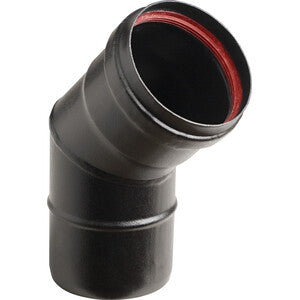 CURVA PORC 45 PELLET D  8 CM NERO OPACO AETERNUM- 1,0 pz