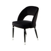 Set di 2 sedie Courtney 500 in velluto nero e argento