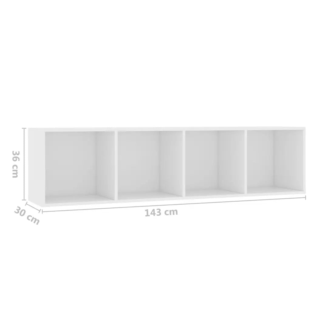 Libreria/Mobile TV Bianco 143x30x36 cm 800261