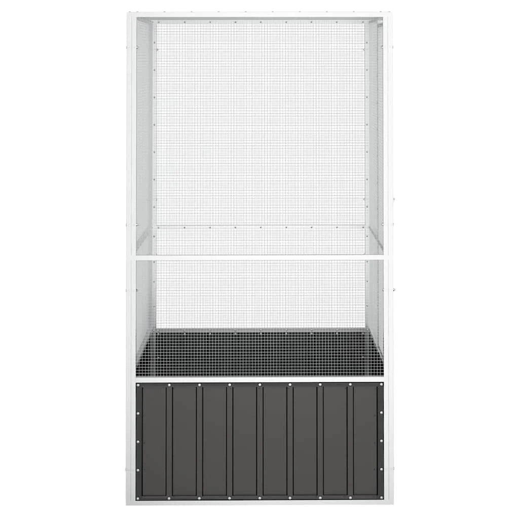 Gabbia per uccelli 111 x 107 x 211,5 cm acciaio zincato antracite 02_0041699