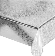 Tovaglia Trasparente Antimacchia 140x500 cm Moderna Plastificata Lucida Copritavolo Pvc Dis.1