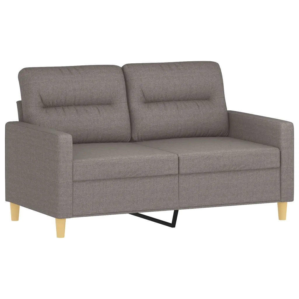 vidaXL Set Divani 3 pz con Cuscini Tortora in Tessuto