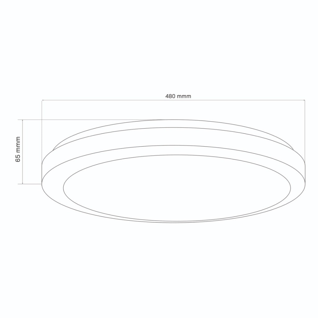 Plafoniera LED 72W 48cm tonda bianca telecomando IP44 Polux