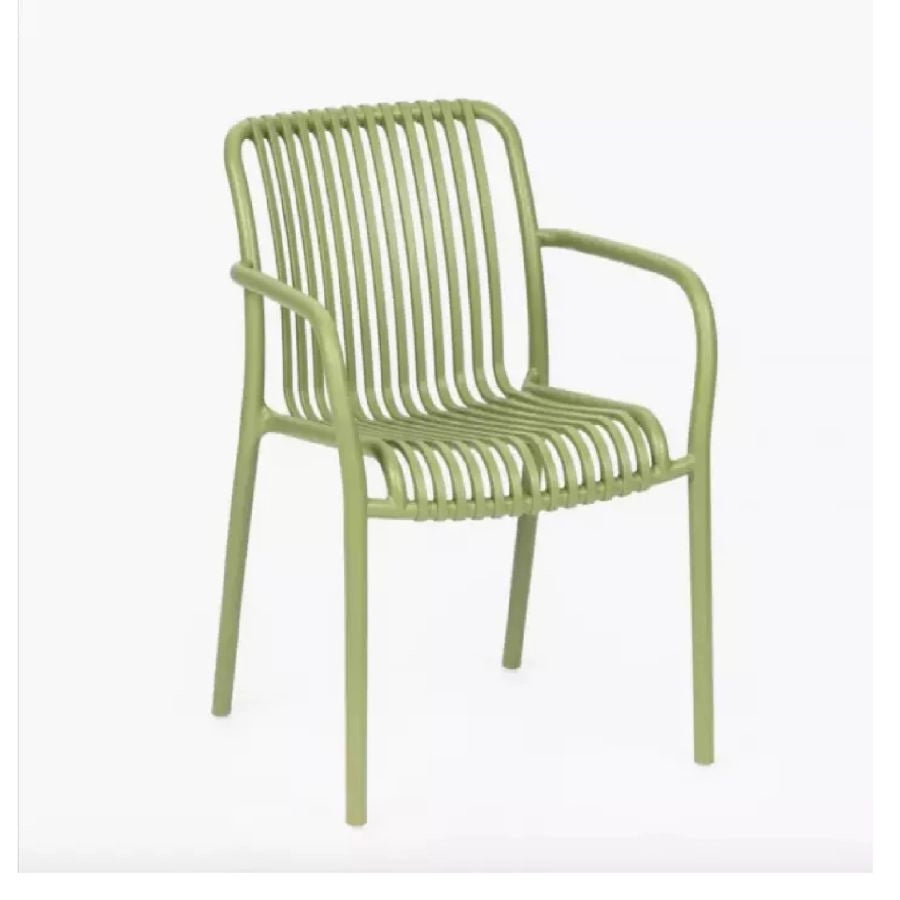 SEDIA DA GIARDINO ESTERNO NIVES VERDE IN POLIPROPILENE 58X42X81 CM