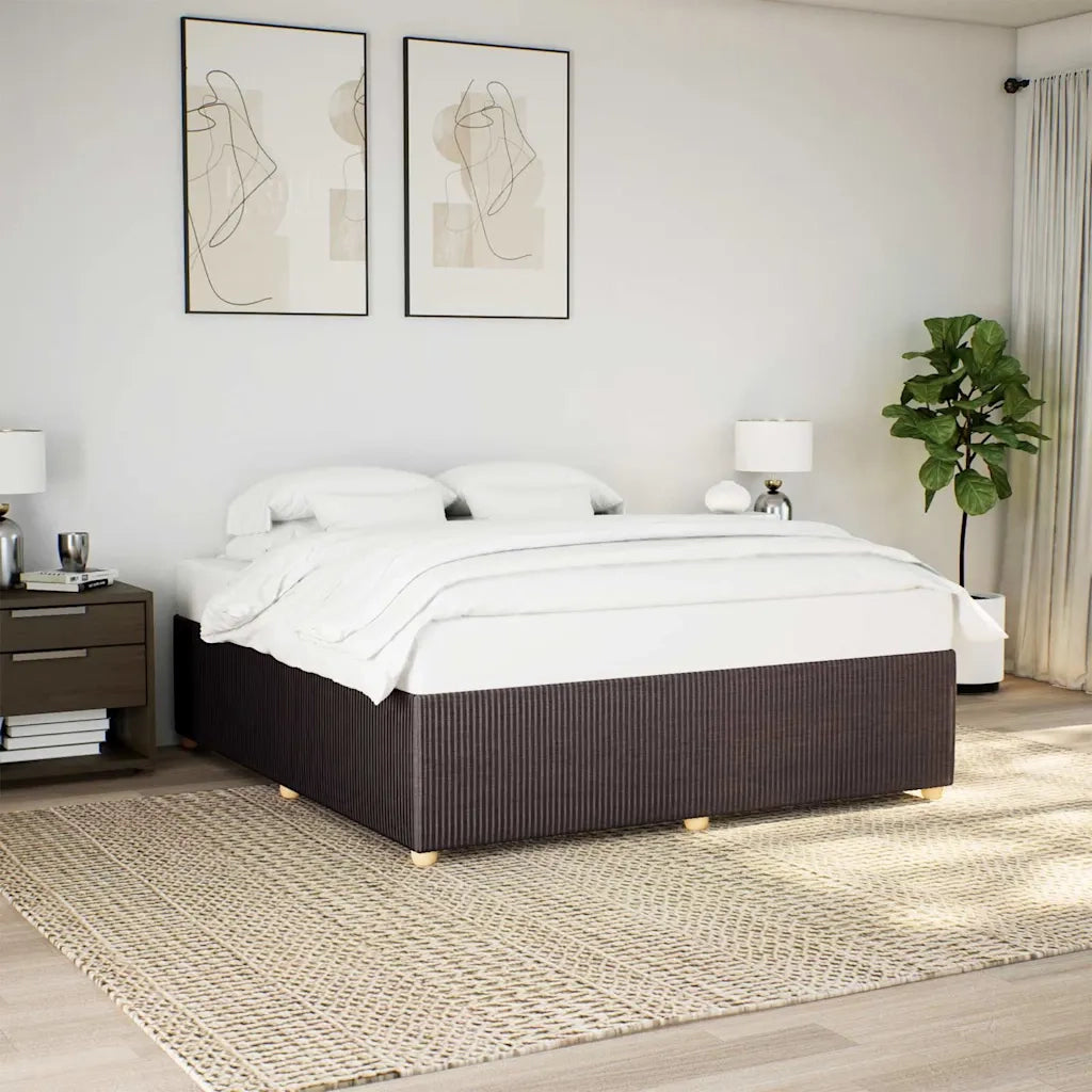 Giroletto senza Materasso Marrone Scuro 180x200 cm Tessuto 3284959