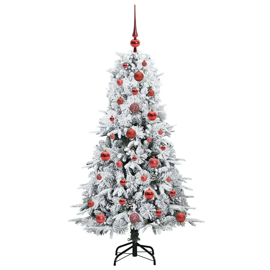 Albero di Natale | Decorazioni natalizie Artificiale con Rami Pieghevoli Bianco 120 cm