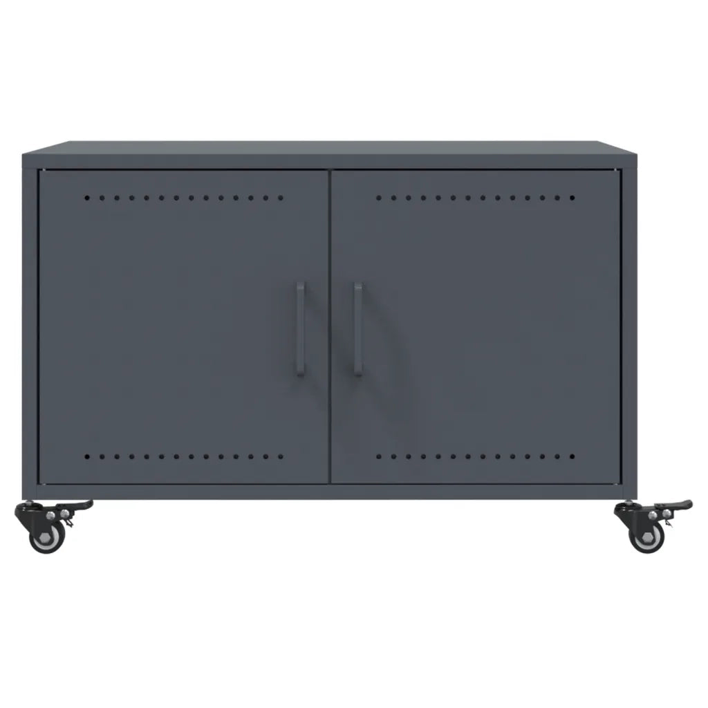vidaXL Tavolino Antracite 68x50x43,5 cm in Acciaio Laminato a Freddo