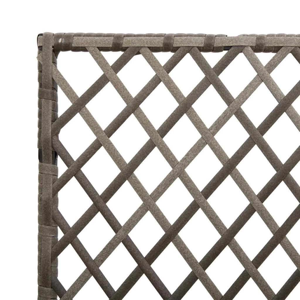 Fioriere | Cassetta per fiori | Vaso da Giardino con Trellis Grigio 35 x 30 x 135 cm polyrattan