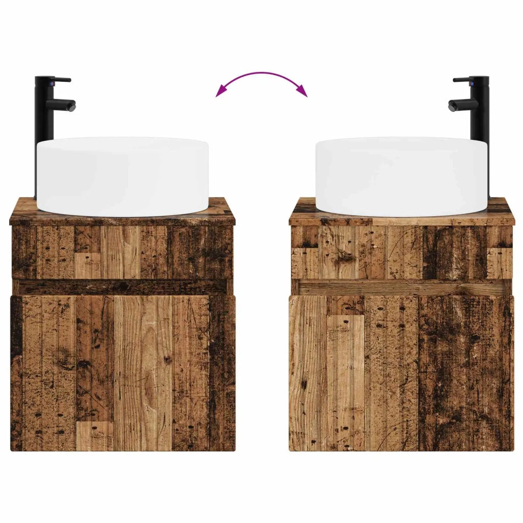 Mobile lavabo da parete Legno antico 49 x 44,5 x 65,5 cm 890630