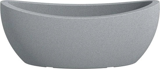 Jardiniere Ovale per Piante - 58 - Colore: Grigio Stony - Realizzato con plastica riciclata per esterni