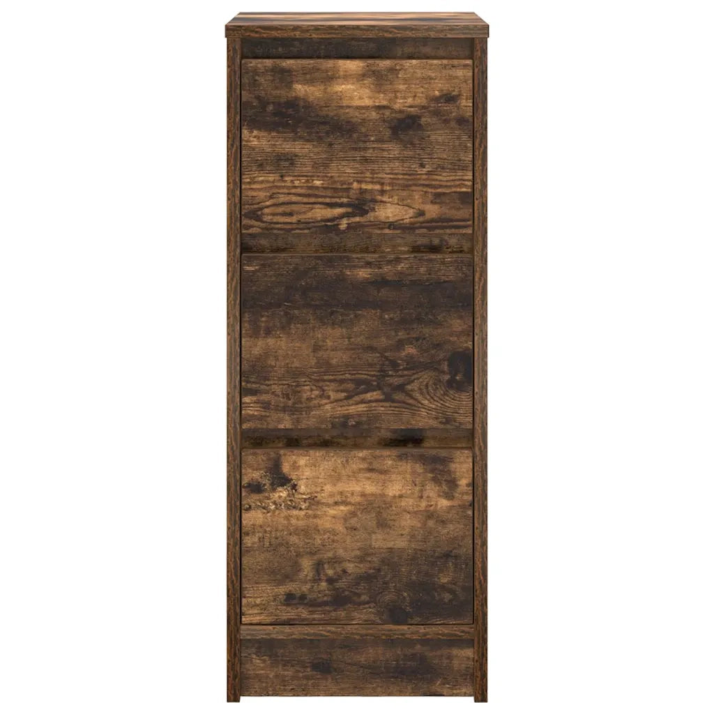 vidaXL Credenza Rovere Fumo 29,5x34x76 cm in Legno Multistrato