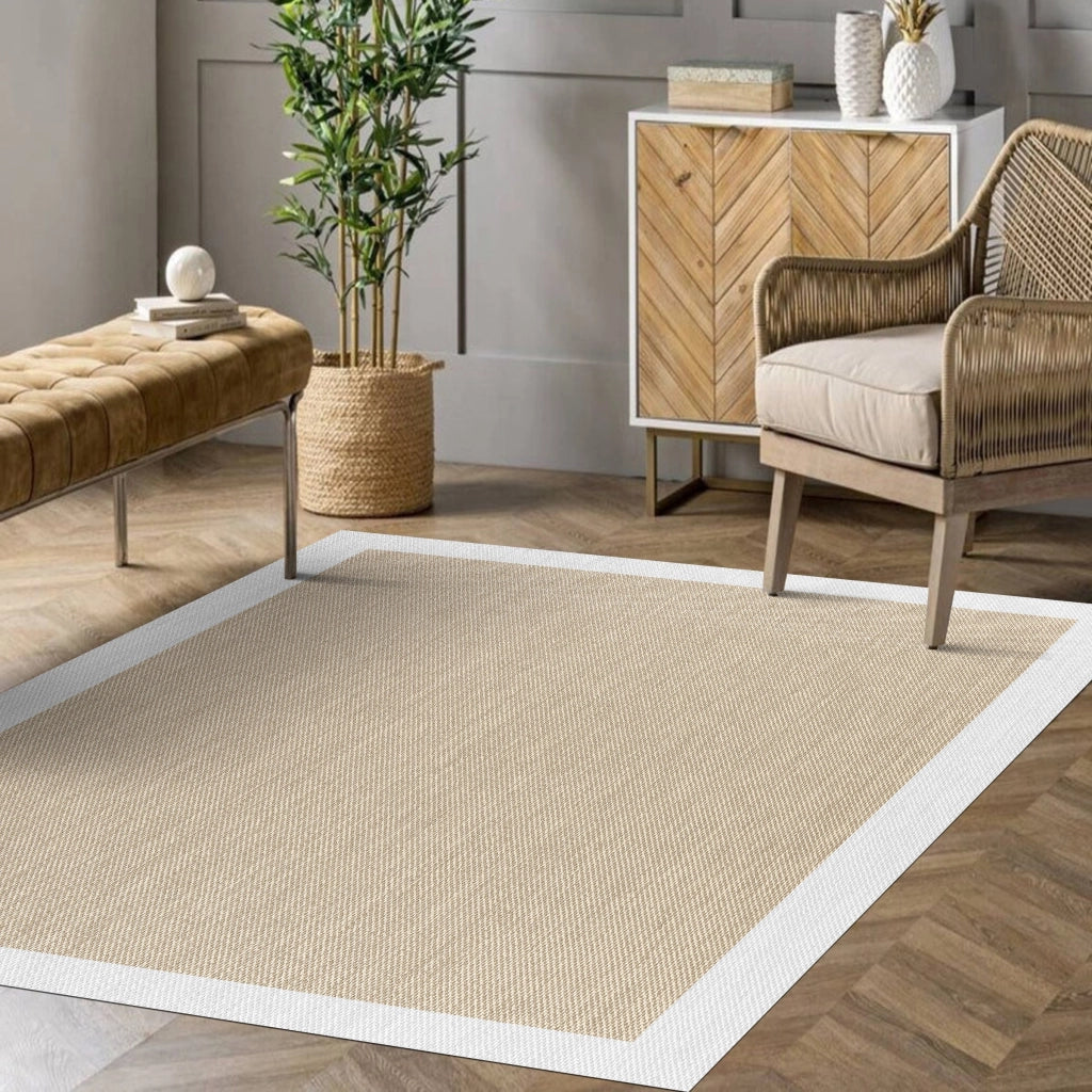 Tappeto vinilico di alta qualità beige bianco 160x230
