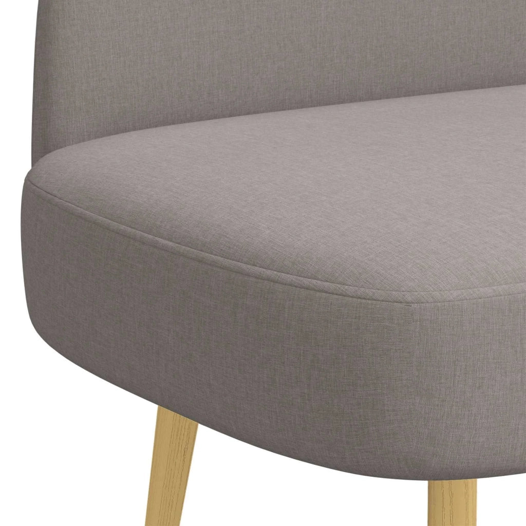 Panchina imbottita con schienale Tortora 110 x 60 x 76 cm