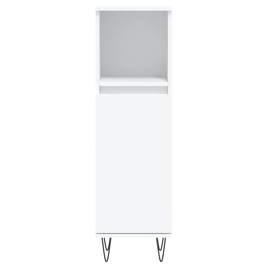 Set Mobili da Bagno 3 pz Bianco in Legno Multistrato 3190221