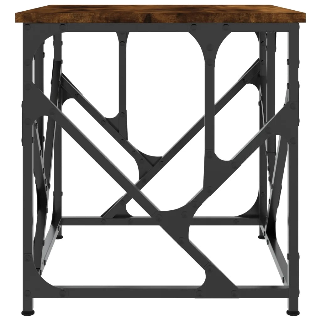 Tavolino da Salotto Rovere Fumo 45x45x47,5 cm Legno Multistrato 834122