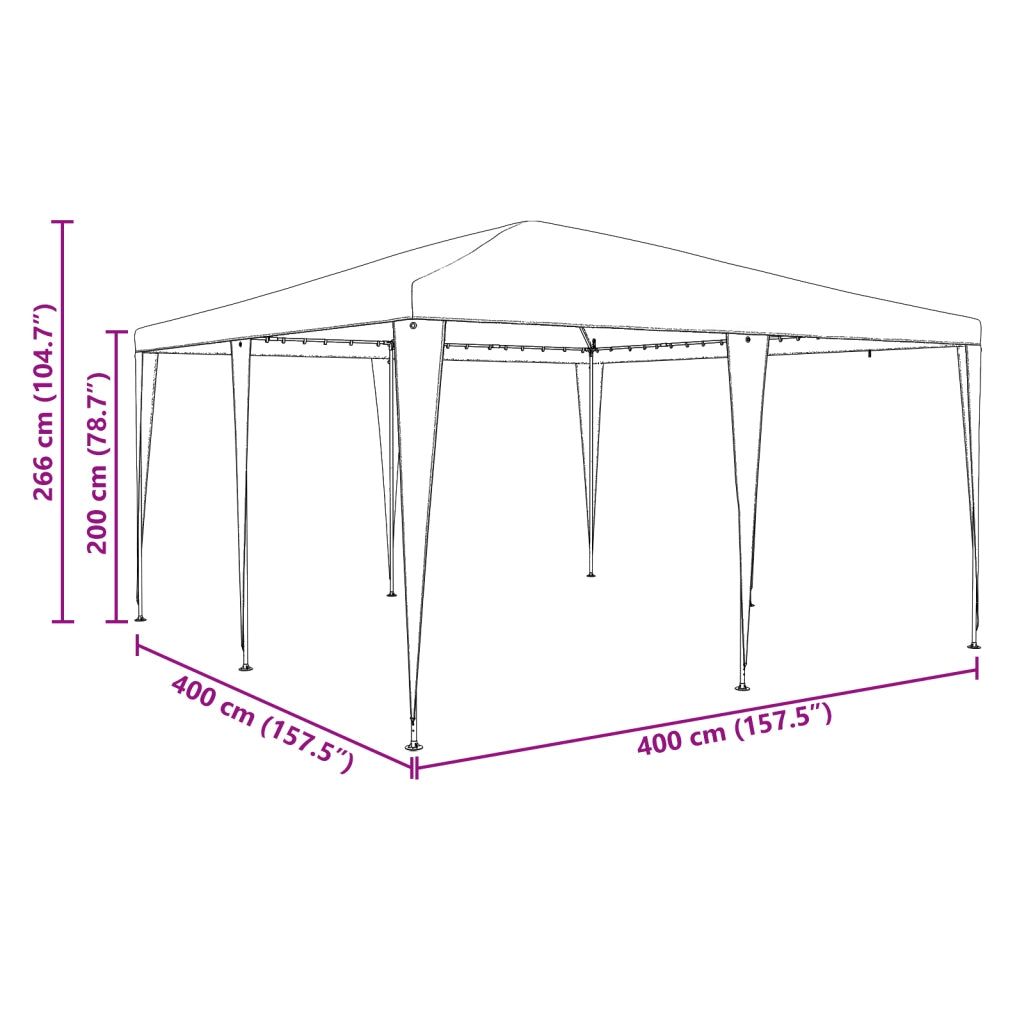 Tenda per Feste Verde 4x4 m PE