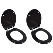Set di due sedili per WC con coperchio MDF Nero 02_0002945