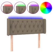 Testiera | Testata a LED Tortora 93x16x78/88 cm in Tessuto