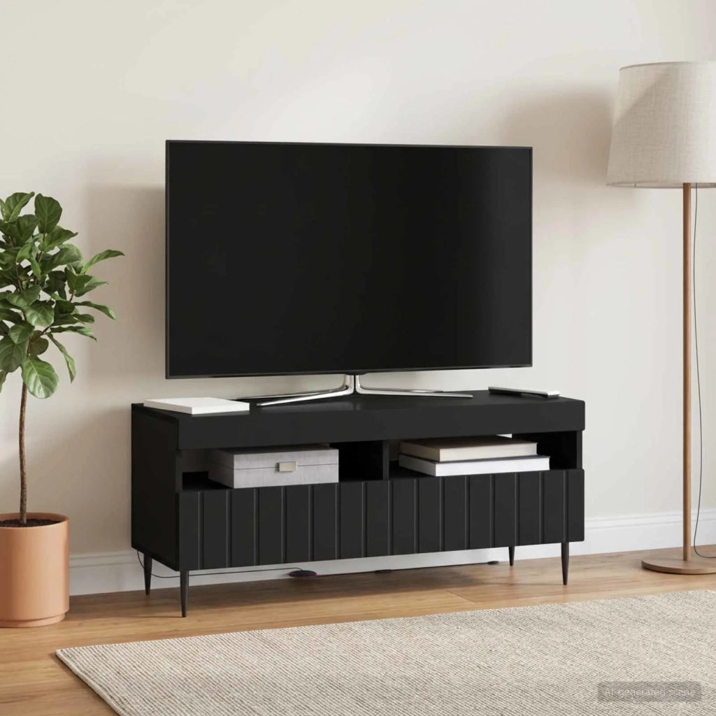 Mobile TV LED Nero Legno ingegnerizzato 896546