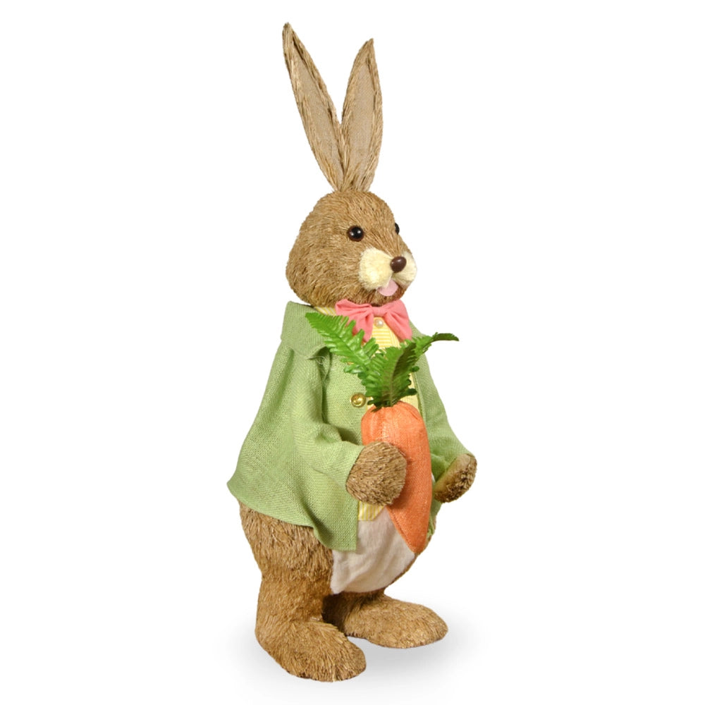 Coniglio di campagna Grande con Vestito e Carota h 80 cm
