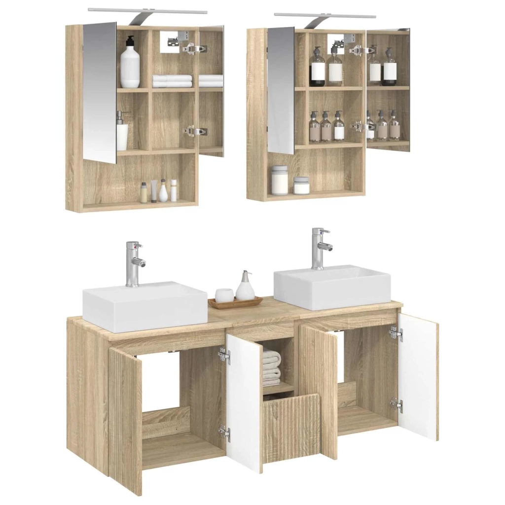 Set di Armadi da Bagno 5 pcs Rovere Sonoma Legno ingegnerizzato 3406401