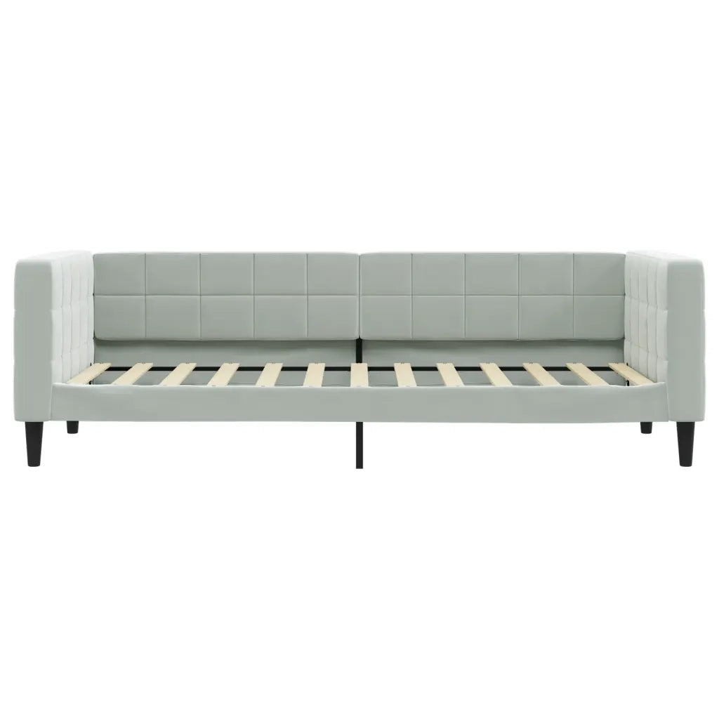 Divano Letto Estraibile Cassetti-Sofa Letto-Daybed Grigio Chiaro 80x200cm Velluto 806871