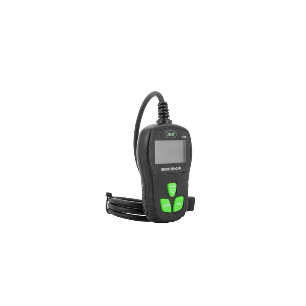 JBM 54795 Lettore Diagnostico OBDII EOBD per Auto Scanner Multimarca CAN con Lettura e Cancellazione Codici Errore Motore Live Data