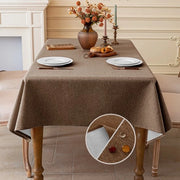 Tavolo con finitura in lino, lavabile, impermeabile, per sala da pranzo, giardino, festa, matrimonio o casa, 40 x 60 cm - Miele