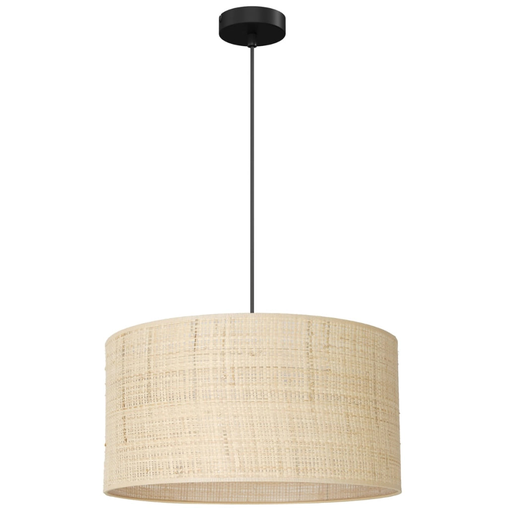 Lampada sospesa rattan crema/nero Ø40 1xE27 Luminex