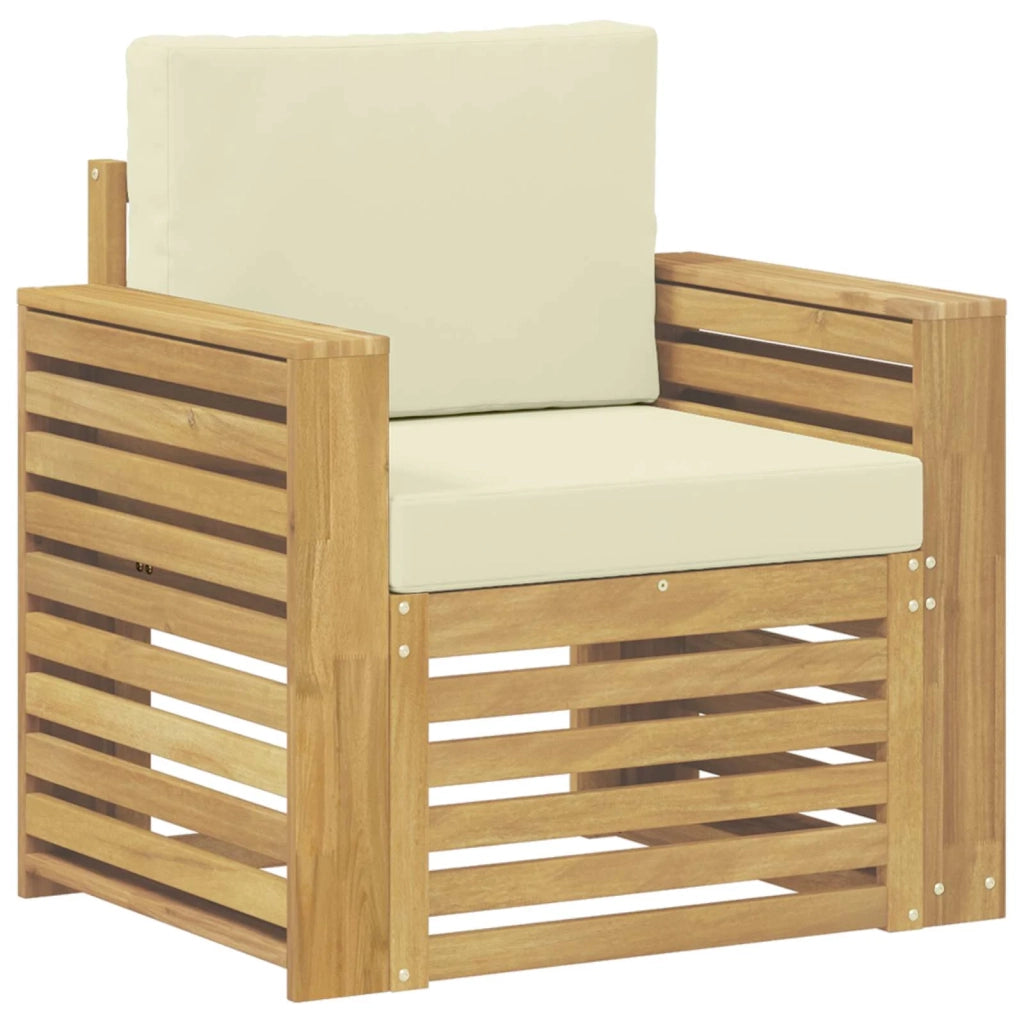 Set di divani da esterno-Sofa da giardino Poliestere Bianco 829529