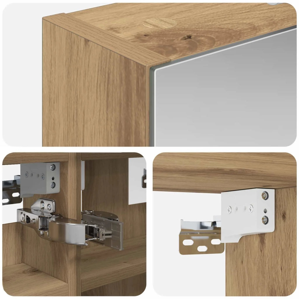 Mobiletto per specchio da bagno con porta Rovere Artigianale 889022