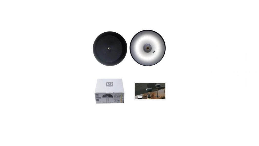 Lampada Led 5w da Bottiglia Ricaricabile Nera Luce Calda Fredda Naturale