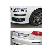 Trade Shop - Coppia Protezioni Per Paraurti Spoilers Antiurto 52x370mm Gomma Nero Adesivo Auto -
