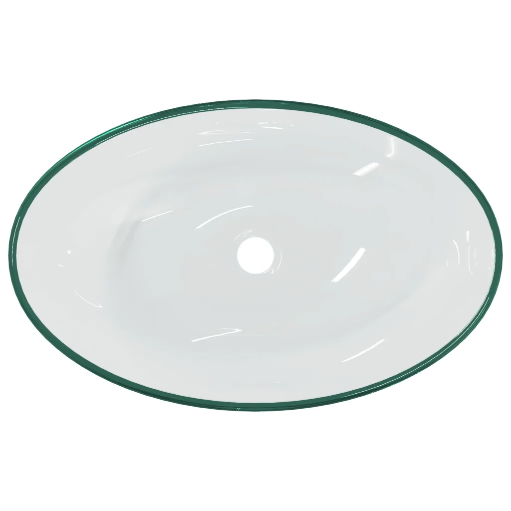 Lavandino in Vetro Temperato 54,5x35x15,5 cm Trasparente CFW5454357