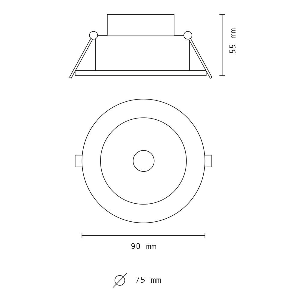 Faretto da incasso orientabile dorato 5w 6000K luce fredda