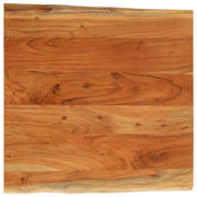 Piano Tavolo 60x60x3,8 cm Quadrata Legno Acacia Bordi Vivi
