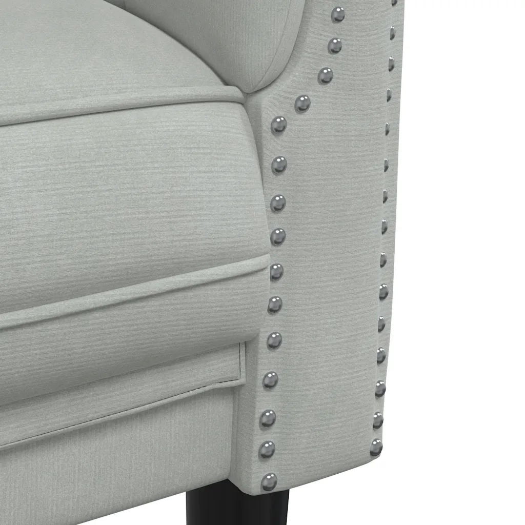 Divano a 3 Posti-Sofa 3 Posti Grigio Chiaro in Velluto