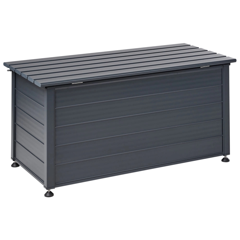 Mobile portaoggetti da giardino in alluminio grigio scuro 123x60 cm Mobili da giardino