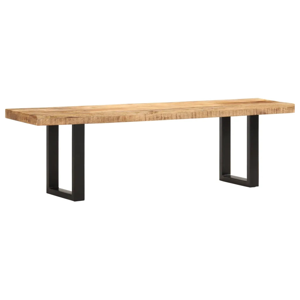 Panca 160 cm in Legno Massello di Mango e Acciaio 286461