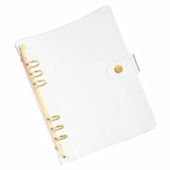 Quaderno A5 trasparente in PVC - 6 pagine rimborsabili - Impermeabile - Stoffa - Ideale per studenti/riunioni