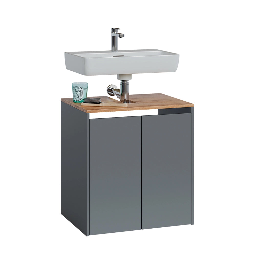 Vicco Mobile sottolavabo per bagno Antracite/quercia dorata 60.2 x 65 cm