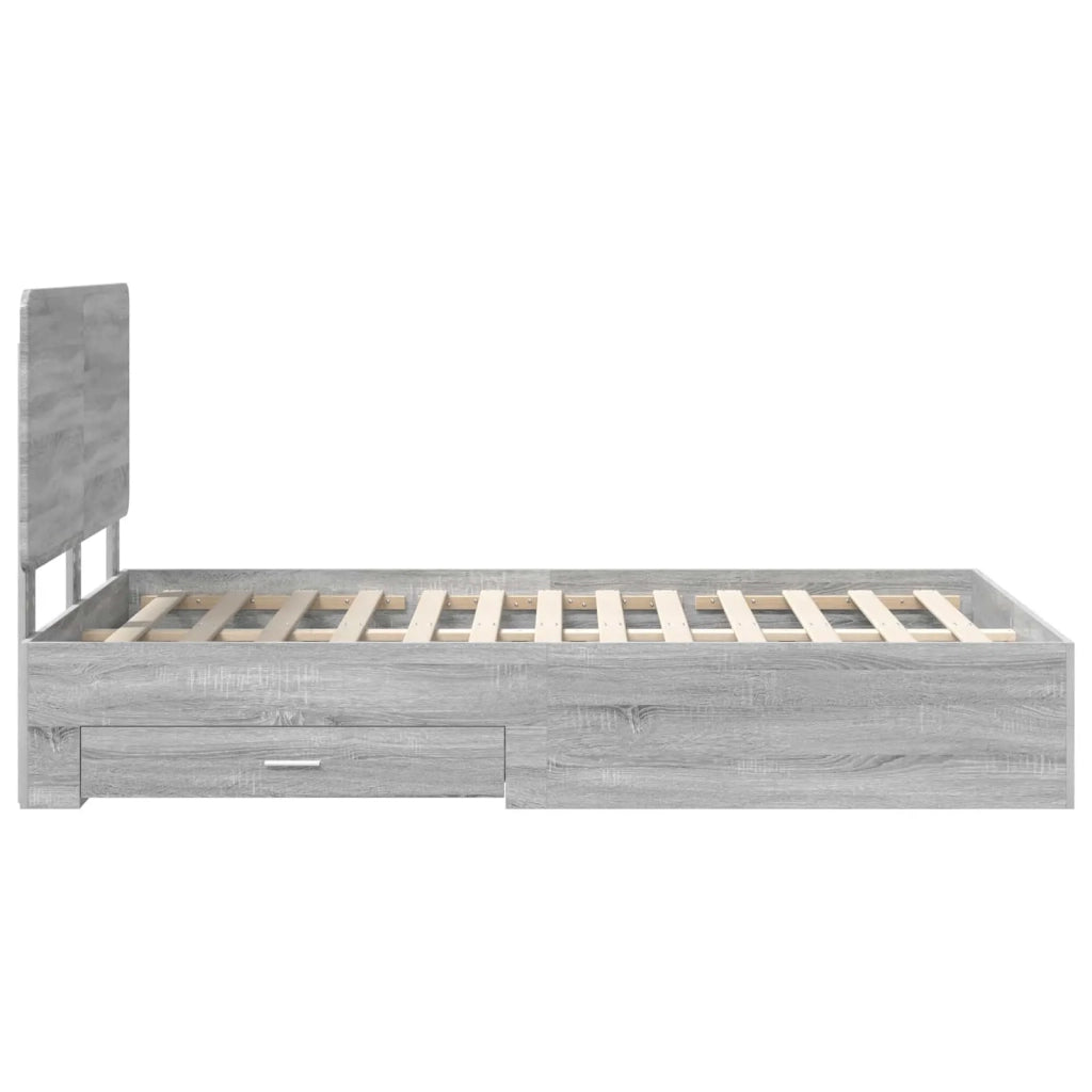Struttura del letto con testiera Grigio Sonoma 120 x 190 cm 3412815