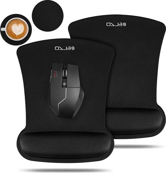 Sostegno per Mouse con Pienso di Memory Foam e Base Antiscivolo in Gomma - Disegno Ergonomico per Computer PC