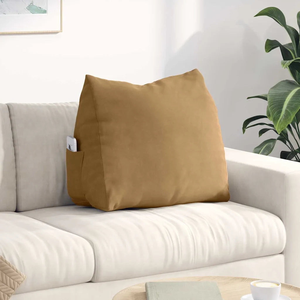 Cuscino per Schiena Marrone 60 x 20 x 50 cm Tessuto in Cords 42015056